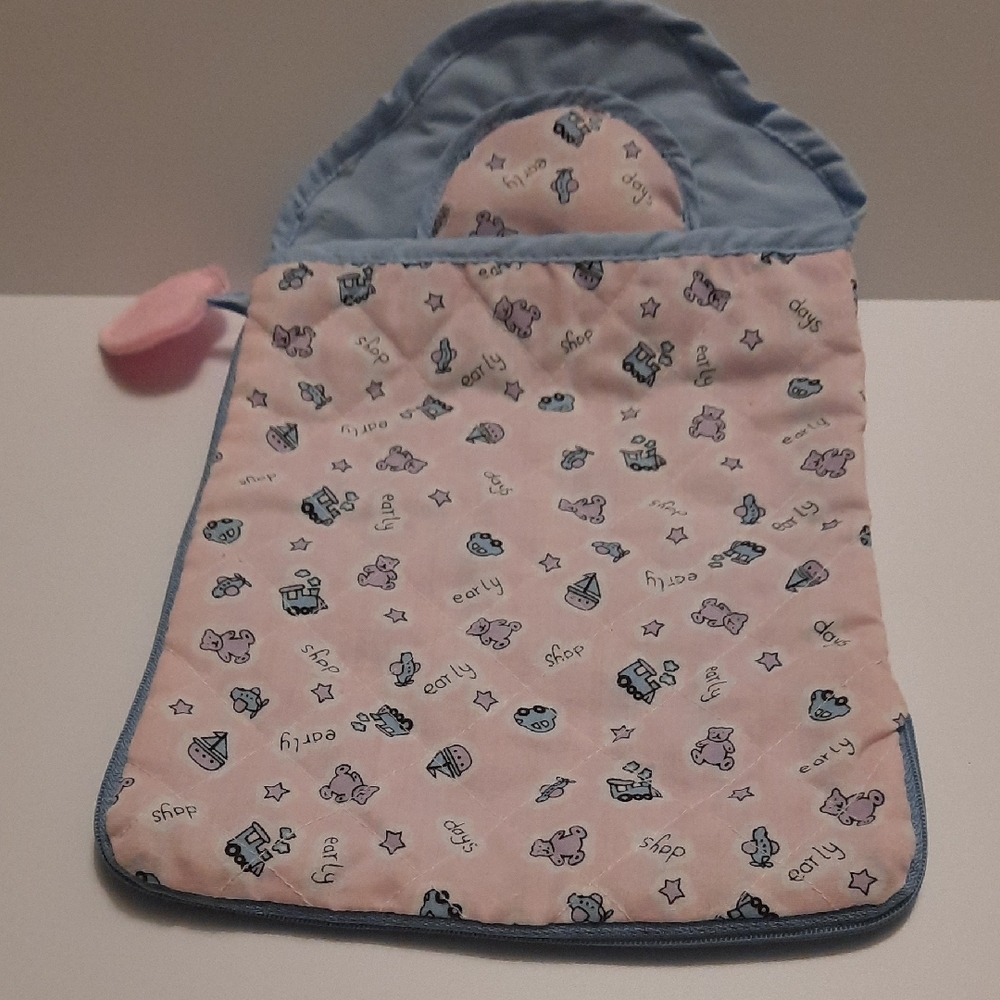 GiGo baby doll Sleeping Bag with Pink and Blue Pattern